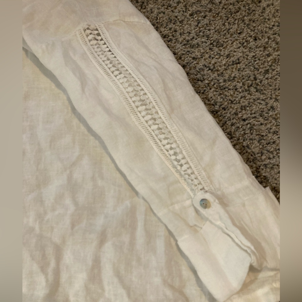 White Linen Women's Top - Picture 8 of 8